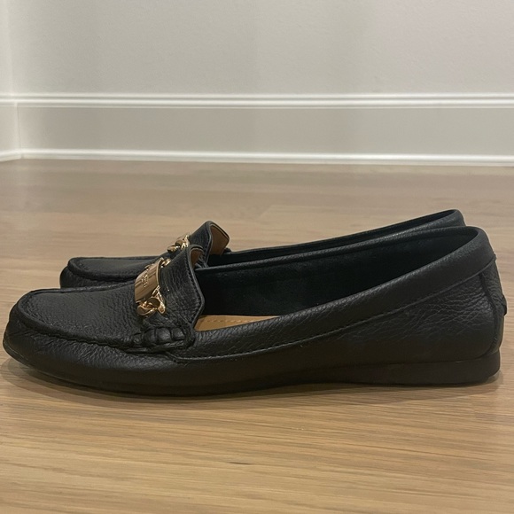 Coach “Olive” Black Leather Loafers - Picture 2 of 5